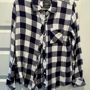 Rails Navy and White Plaid Men's Shirt